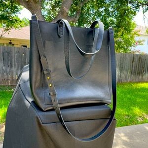 Madewell The Zip-Top Medium Transport Tote in True Black - LIKE NEW